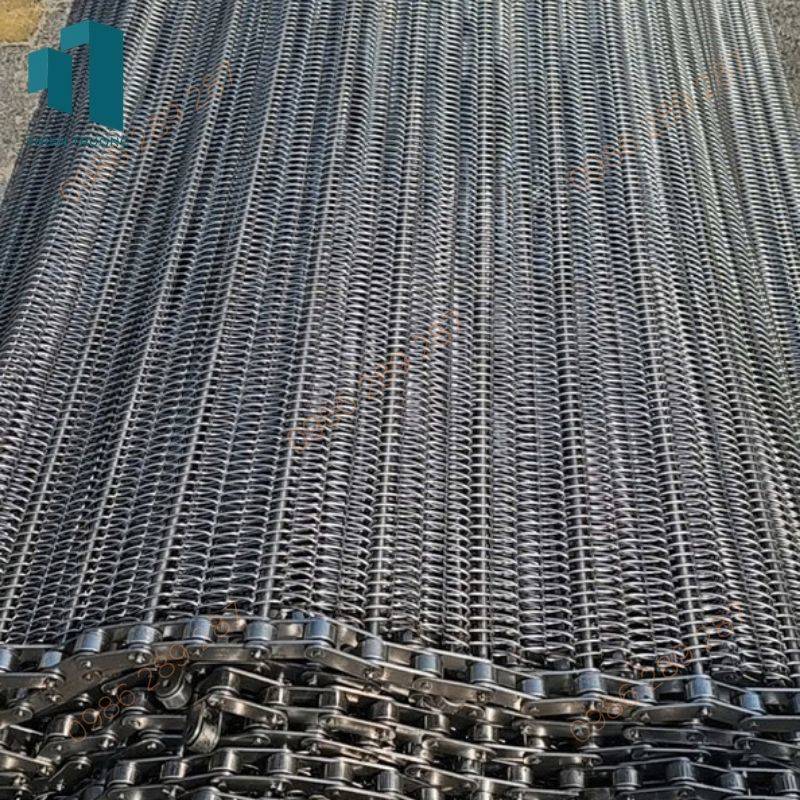 Lưới Băng Tải Inox Dây Chuyền Cấp Đông Thủy Sản IQF Chất Lượng Cao